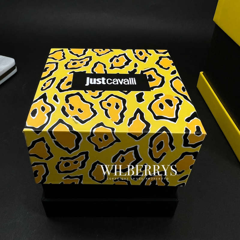 R7k ROBERO CAVALLI Men's Classic Grande Date Silicone Watch GENUINE BRAND NEW
