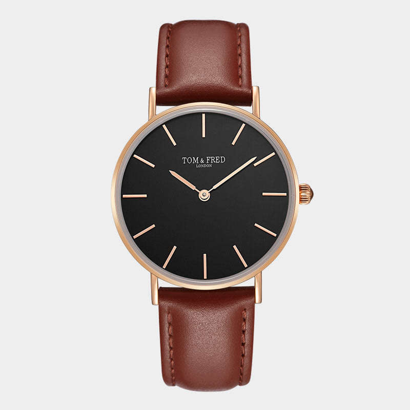 Retail: R2999.00 TOM & FRED LONDON Women's British Draycott BROWN Leather Watch