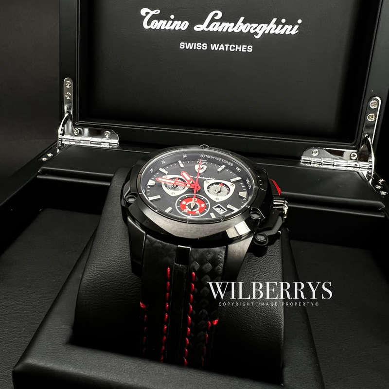 R40,000.00 Tonino Lamborghini Men`s SHIELD 12 limited edition Carbon Chronograph Watch BRAND NEW