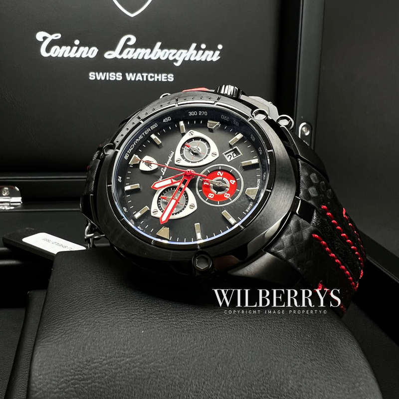 R40,000.00 Tonino Lamborghini Men`s SHIELD 12 limited edition Carbon Chronograph Watch BRAND NEW