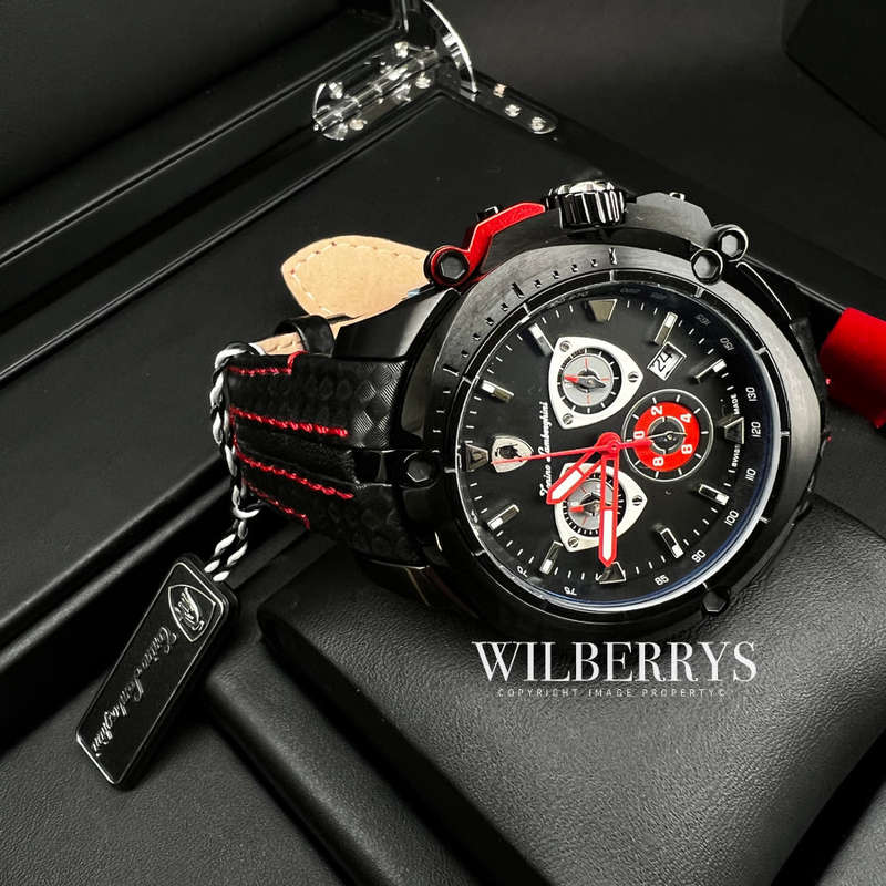 R40,000.00 Tonino Lamborghini Men`s SHIELD 12 limited edition Carbon Chronograph Watch BRAND NEW