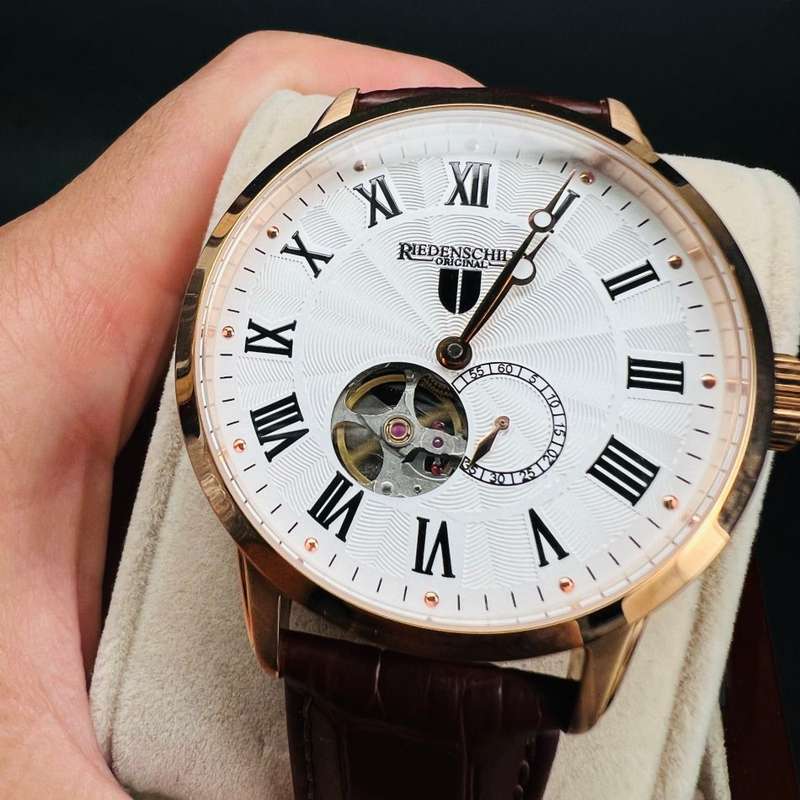 Retail: R7,999.00 EICHMULLER GERMANY Men's Automatic Reich POWER RESERVE Rose Gold Brown NEW IN BOX