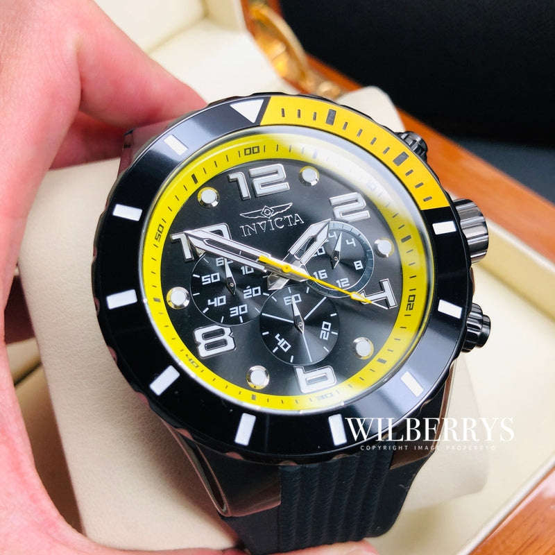 Retail: R7,999.00 INVICTA Men's RALLY DAKAR YELLOW with Silicon Strap Watch BRAND NEW IN BOX