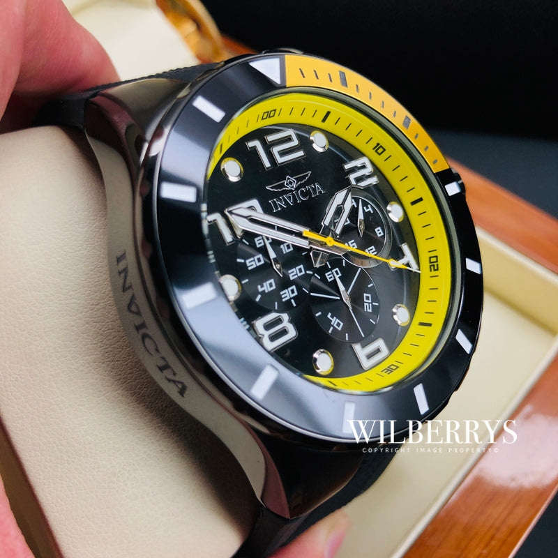 Retail: R7,999.00 INVICTA Men's RALLY DAKAR YELLOW with Silicon Strap Watch BRAND NEW IN BOX