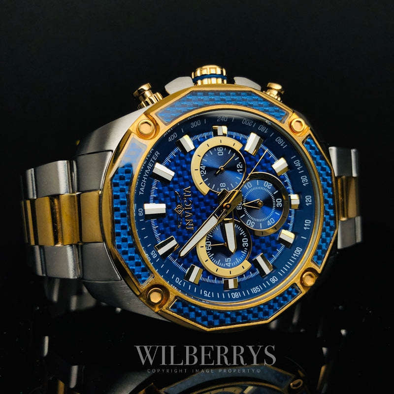 Retail: R9,925.00 INVICTA MEN'S AVIATOR BLUE CARBON CHRONOGRAPH WATCH BRAND NEW