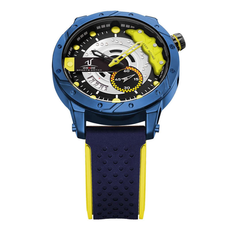 Retail: R1999.00 WEIDE Men's Brake Silicone Street Racer Steel Watch BRAND NEW official SA store