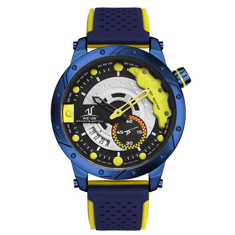 Retail: R1999.00 WEIDE Men's Brake Silicone Street Racer Steel Watch BRAND NEW official SA store
