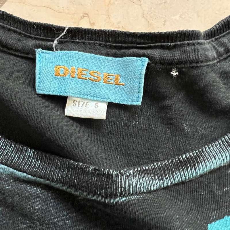DIESEL Graffiti Blue Blast T-Shirt Size S  - 100% GENUINE NEW without tags