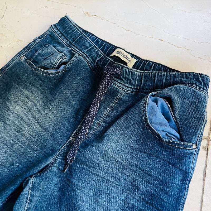 WOOLWORTHS RE-DENIM Men's Stretchy Track Style Comfort Demin Jeans  Size 30 Waist New without Tags
