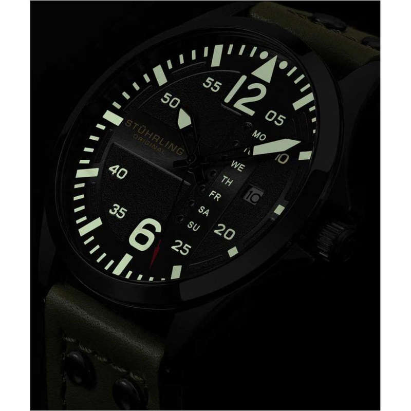 Retail: R5,999.00 STUHRLING ORIGINAL® Men's Flight Control Aviator Watch BRAND NEW