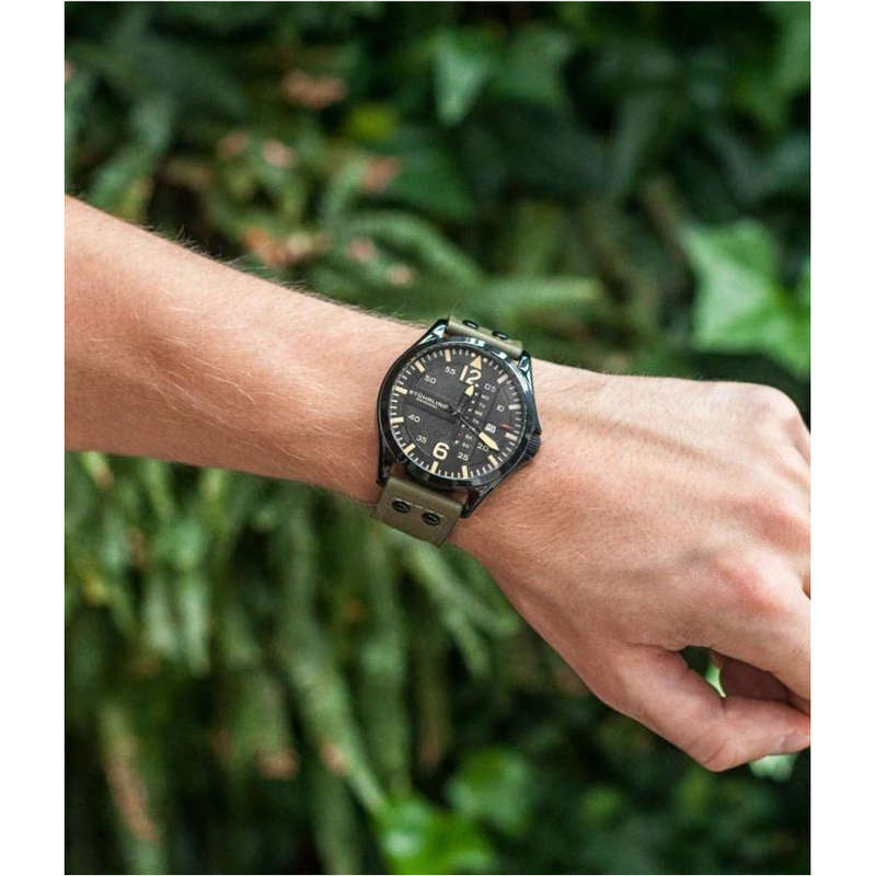 Retail: R5,999.00 STUHRLING ORIGINAL® Men's Flight Control Aviator Watch BRAND NEW