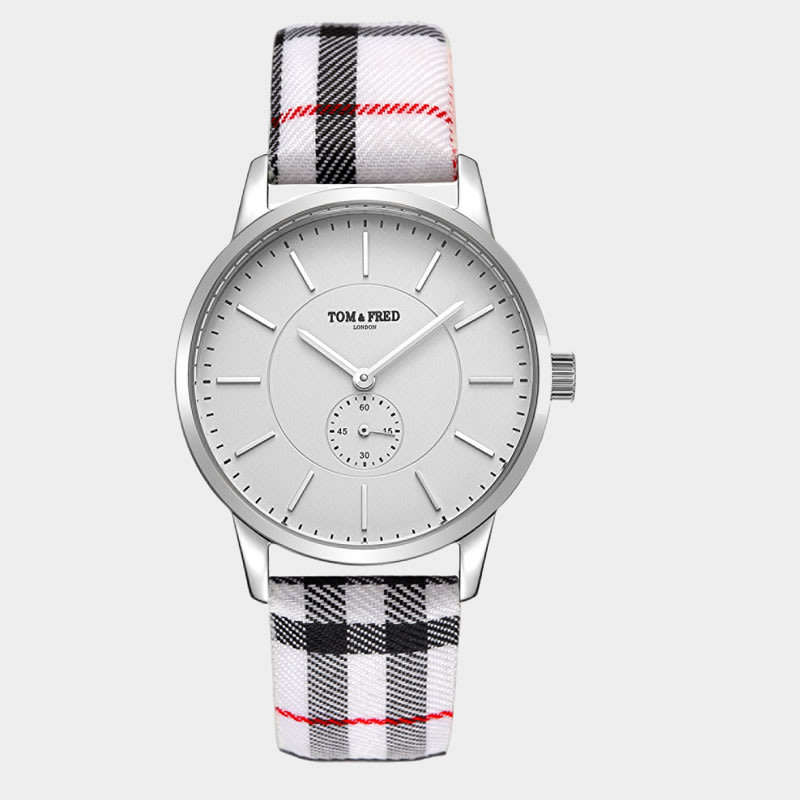 Retail: R3299,00 TOM & FRED of London Women's Mairi Silver Scottish Leather Leather Watch
