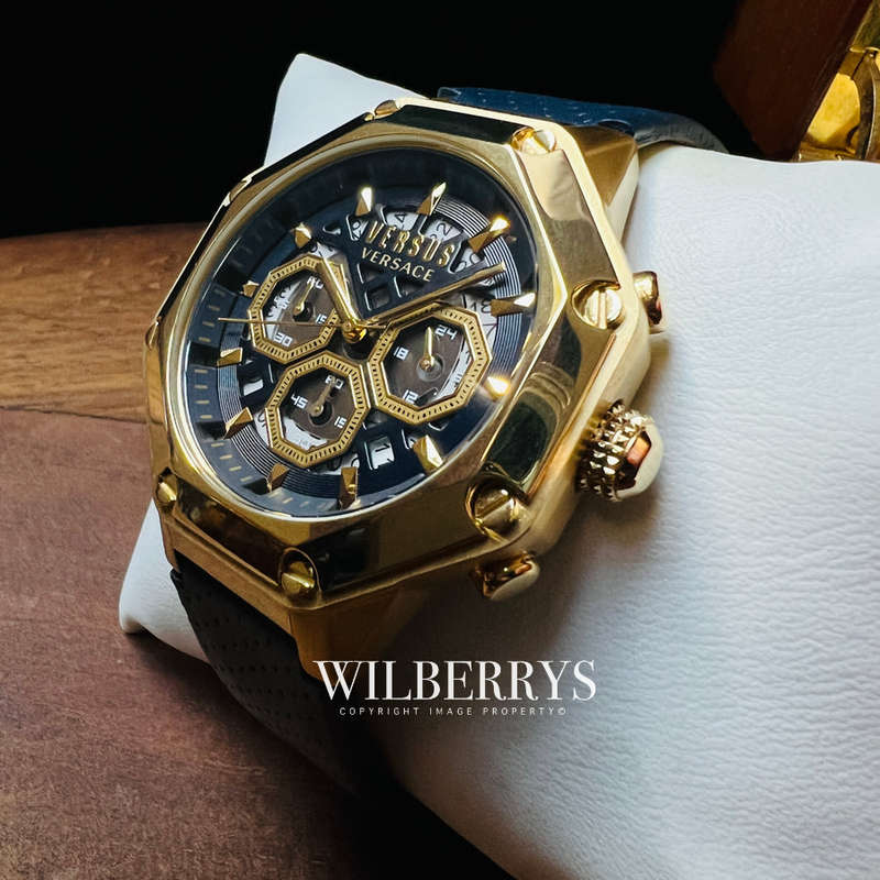 **Retail: R10,000.00*** VERSACE Men's Versus Saint Tropez Octagon Blue Watch BRAND NEW IN BOX