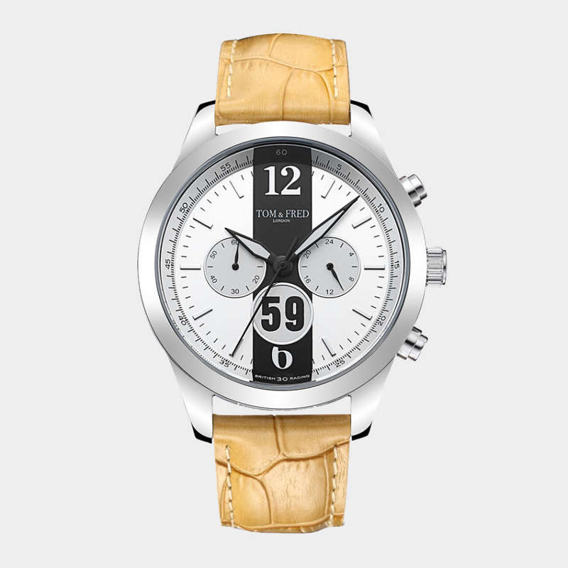 Retail: R5,999.99 TOM & FRED London® Men's British Racing 1/1000 Chronograph MUSTANG TAN