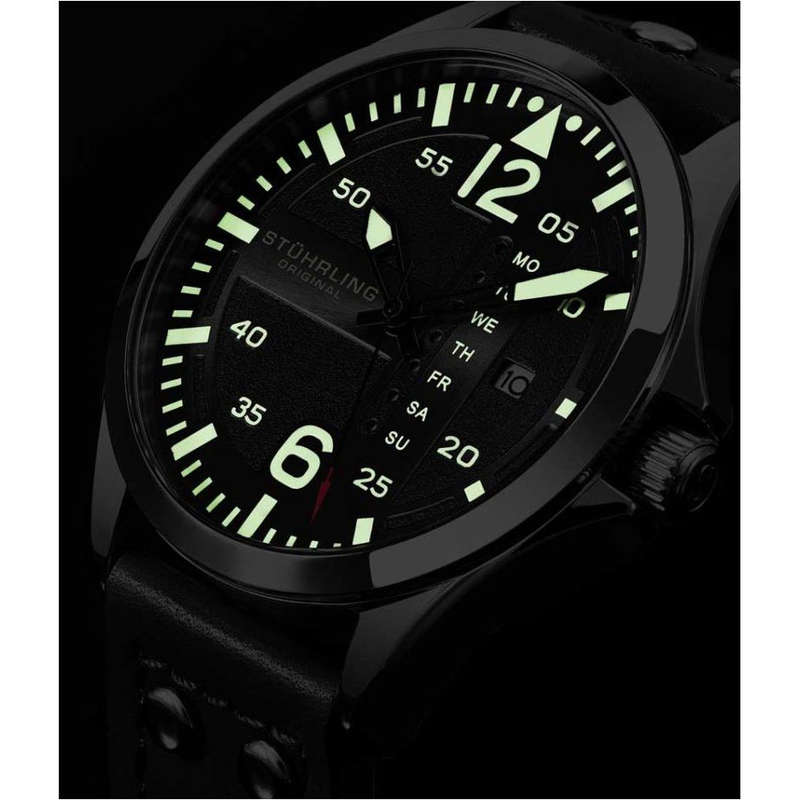 Retail: R5,999.00 STUHRLING ORIGINAL® Men's Flight Control Aviator Watch BRAND NEW