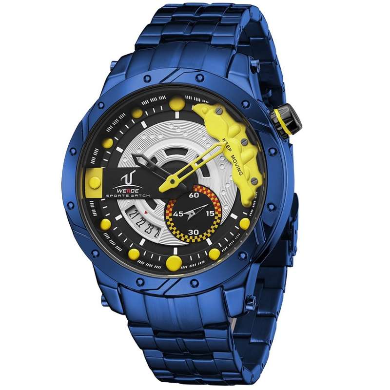 Retail: R1999.00 WEIDE Men`s Brake Ionic Steel Street Racer Steel Watch BRAND NEW official SA store