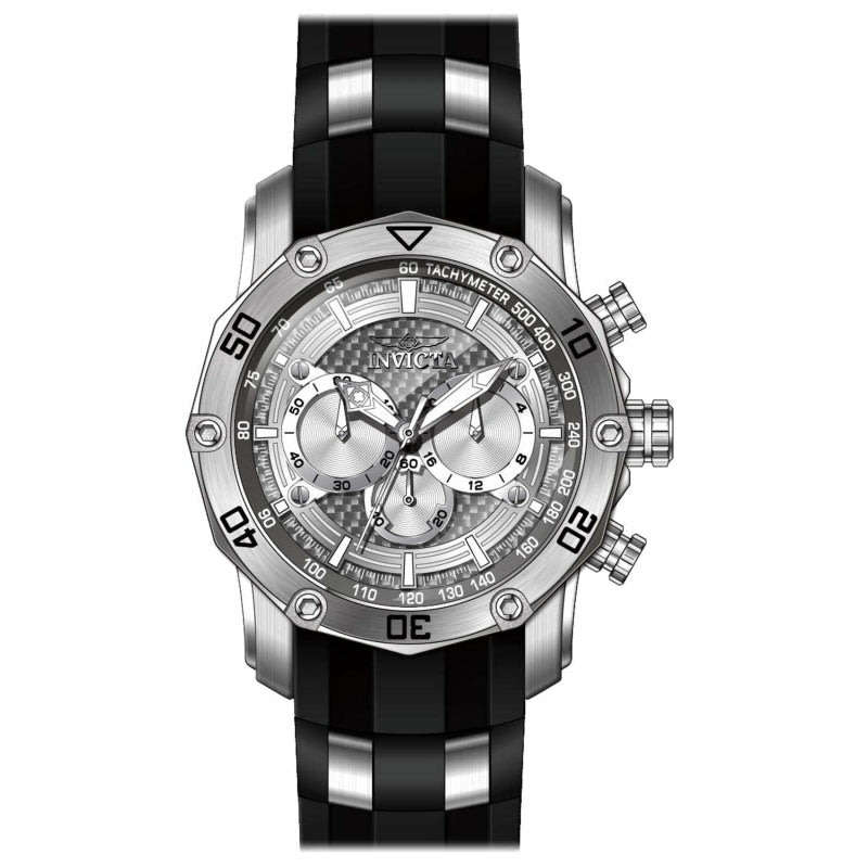 Retail: R10,425.00 INVICTA Men's ELITE 50mm Carbon Fiber/Silver Chronograph Watch BRAND NEW