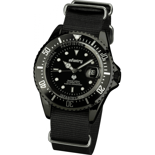 Retail: R2000.00 INFANTRY MILITARY CO. Pacifistor 44mm Watch Brand new BOXED, FULLY LOADED!