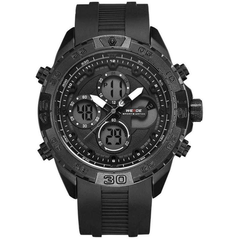 WEIDE Men's Andromeda Silicone Black/Red + ALARM Watch BRAND NEW official SA store