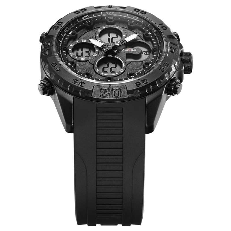 WEIDE Men's Andromeda Silicone Black/Red + ALARM Watch BRAND NEW official SA store
