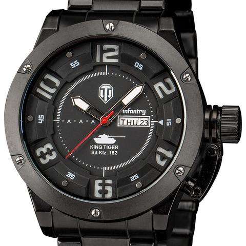 Retail: R3,999.00 INFANTRY MILITARY CO. Men's KINGTIGER WORLD OF TANKS 48MM WATCH NEW
