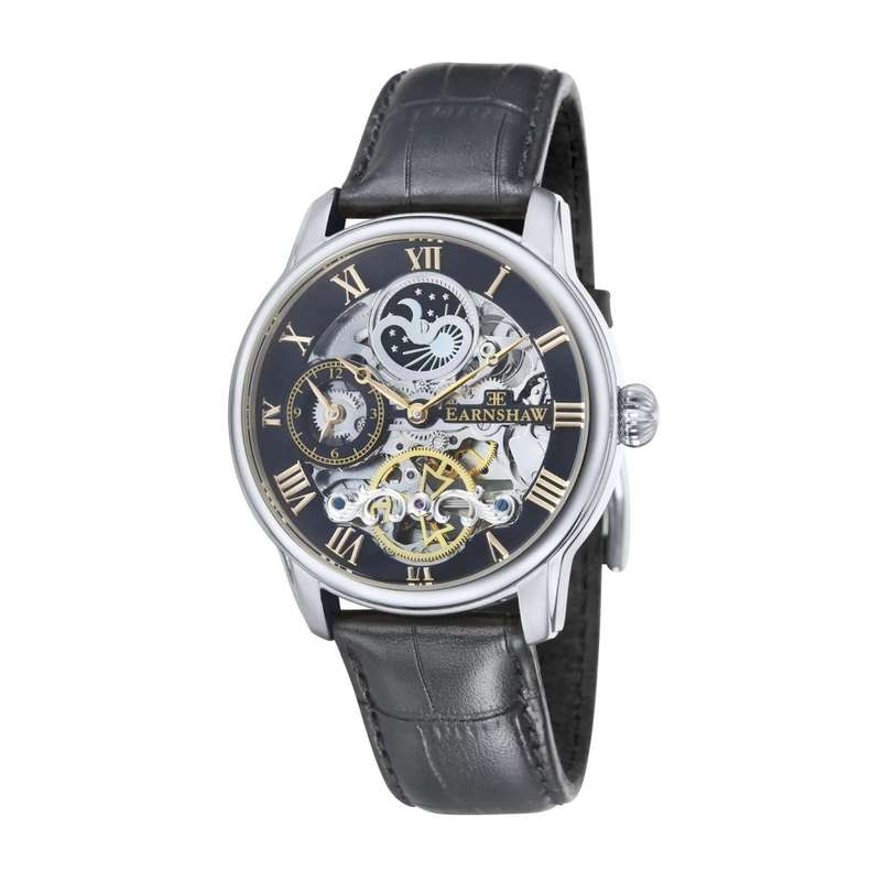 Retail: R8,200.00 Earnshaw Longitude Dual Time Automatic Black BRAND NEW