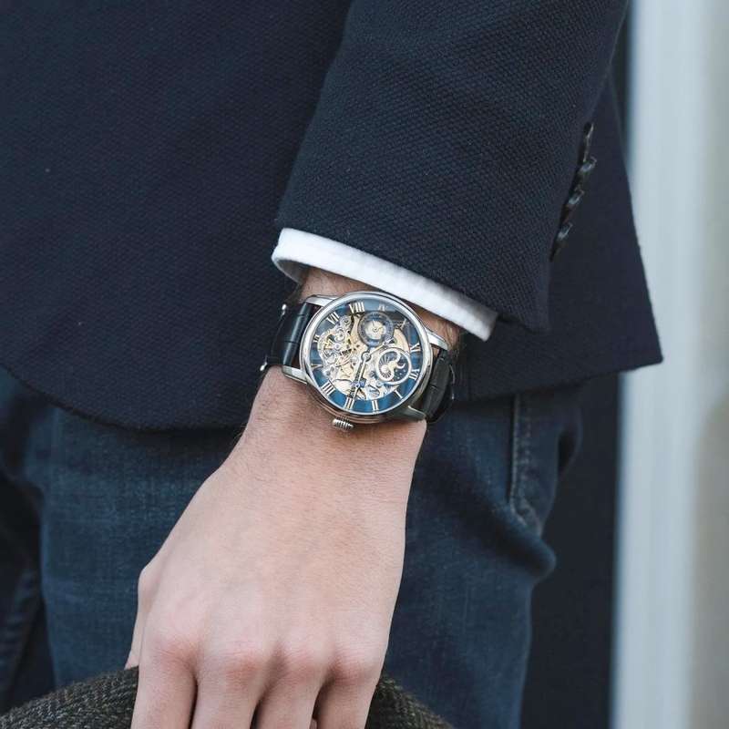 Retail: R8,200.00 Earnshaw Longitude Dual Time Automatic Black BRAND NEW