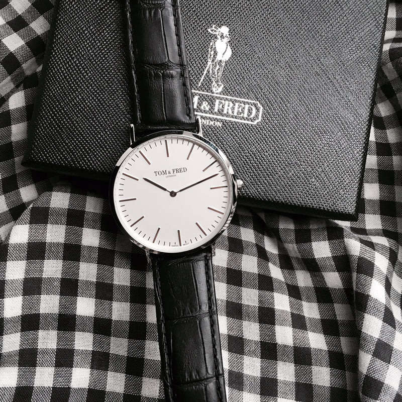 TOM & FRED London Men's GREENWICH LIMITED EDITION Swiss Slimline British Watch **Brand new**