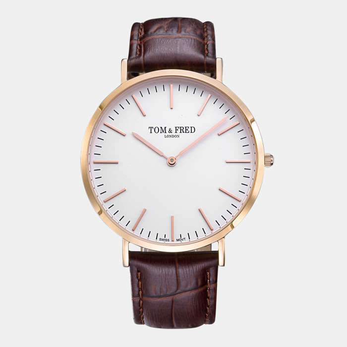 TOM & FRED London Men`s SAXON LIMITED EDITION Swiss Slimline British Watch **Brand new**