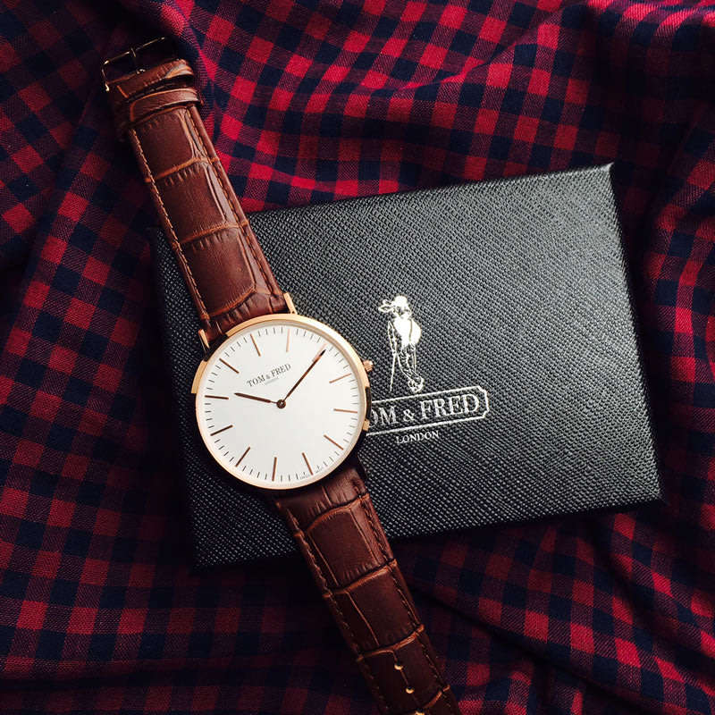 TOM & FRED London Men`s SAXON LIMITED EDITION Swiss Slimline British Watch **Brand new**