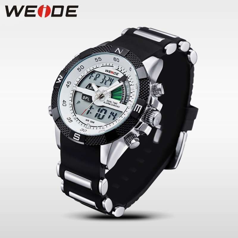 WEIDE Men's Rainmaker Sport Steel Infised Black/Red Watch BRAND NEW official SA store
