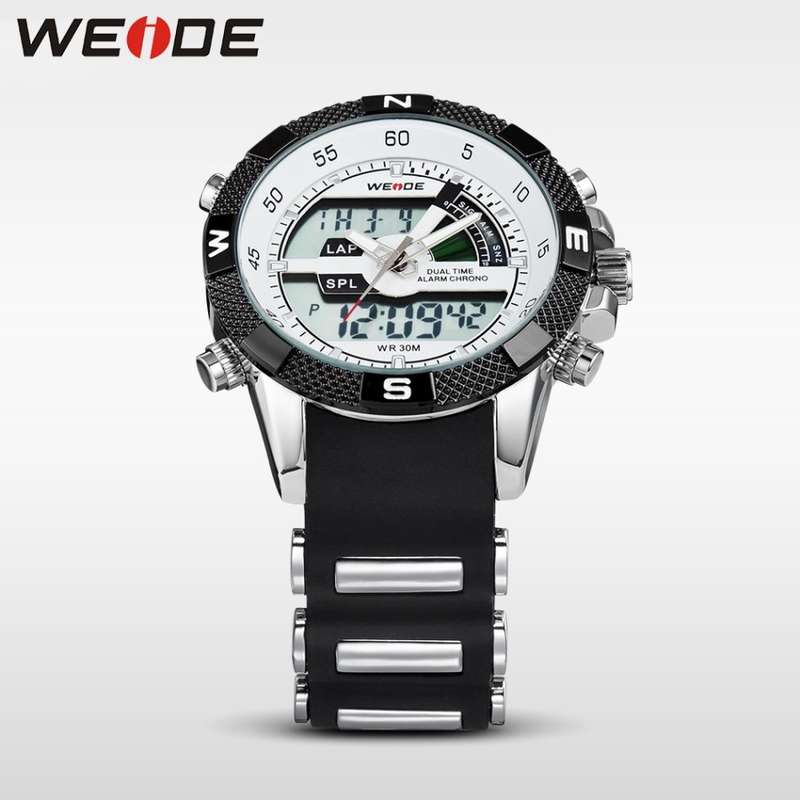 WEIDE Men's Rainmaker Sport Steel Infised Black/Red Watch BRAND NEW official SA store