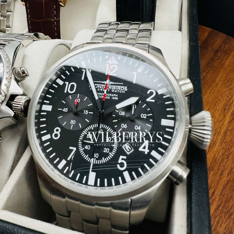 must see!! Retail: R7900.00 THUNDERBIRDS Men's Historage 1956 Chronograph Steel Watch BRAND NEW