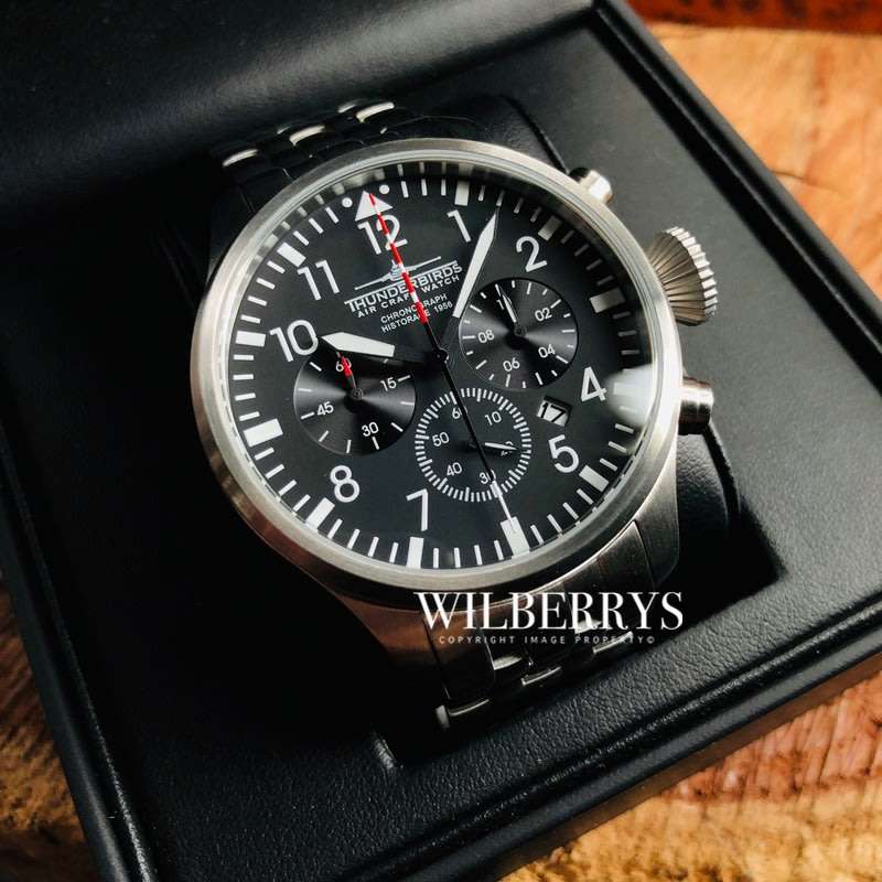 must see!! Retail: R7900.00 THUNDERBIRDS Men's Historage 1956 Chronograph Steel Watch BRAND NEW
