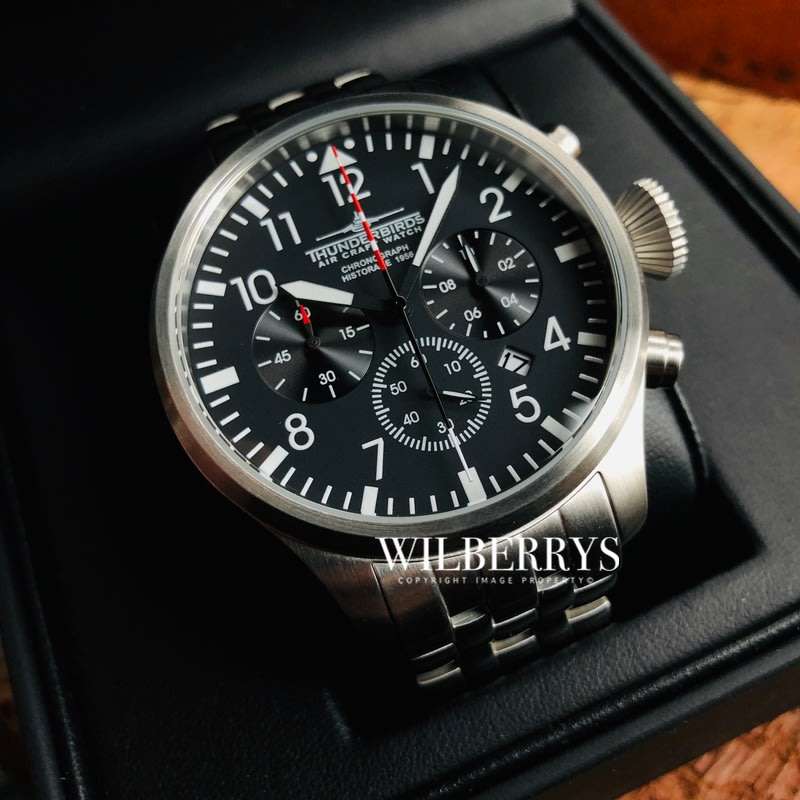 must see!! Retail: R7900.00 THUNDERBIRDS Men's Historage 1956 Chronograph Steel Watch BRAND NEW
