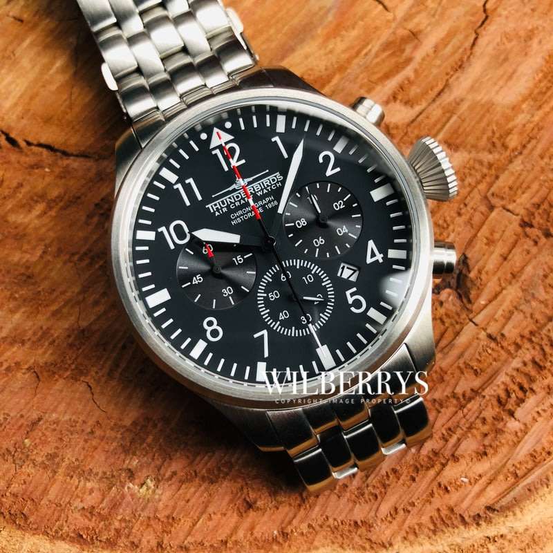 must see!! Retail: R7900.00 THUNDERBIRDS Men's Historage 1956 Chronograph Steel Watch BRAND NEW