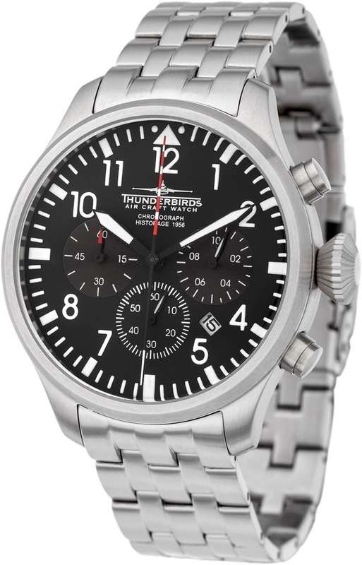 must see!! Retail: R7900.00 THUNDERBIRDS Men's Historage 1956 Chronograph Steel Watch BRAND NEW