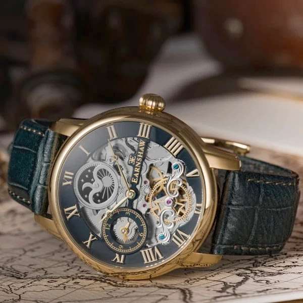 ***must see*** rrp: R8,200.00 THOMAS EARNSHAW AUTOMATIC LONGITUDE DUAL TIME MIDNIGHT GREEN NEW