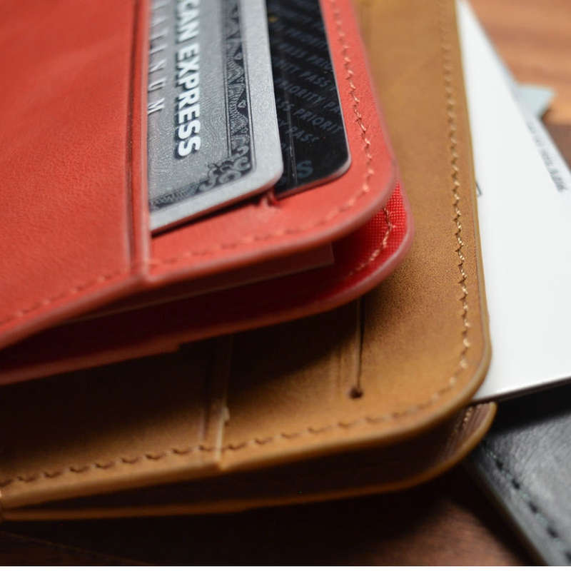 TOM and FRED London® Federucci CAMEL TAN Genuine British Leather Card Holder