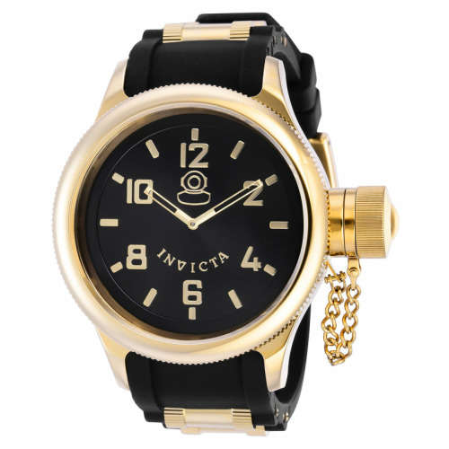 Retail: R8,999.00 INVICTA Men`s Russian Diver 51.5mm Gold/Black BRAND NEW