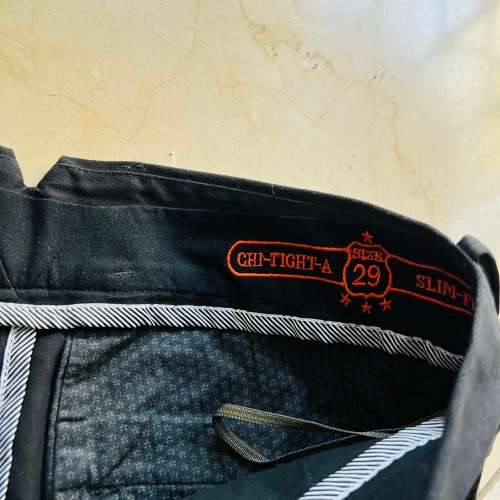 late entry! DIESEL `Chi` Slim Black Chino Pants size 29 waist 100% GENUINE NEW without tags