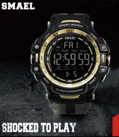 SMAEL Men SHOCK PROOF Mens Multifunction Alarm Chrono Watch