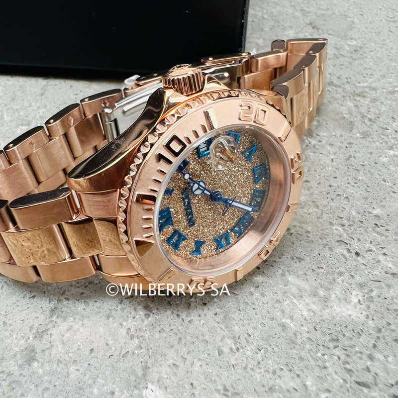 ***Authorized, New* INVICTA Women`s GLITTER ROSE GOLD PL 34mm Watch BRAND NEW