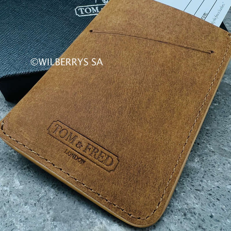TOM and FRED London® FREDDY JUNIOR JR. Camel Genuine British Leather Pocket Wallet