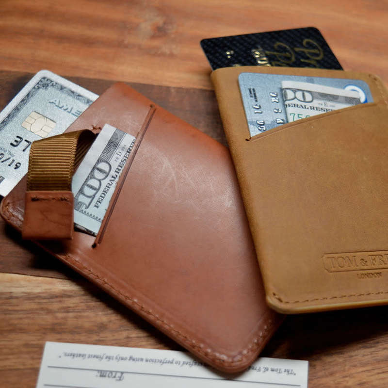 TOM and FRED London® FREDDY JUNIOR JR. Camel Genuine British Leather Pocket Wallet