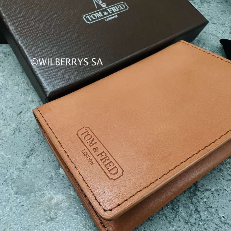 R30 courier.. R2,199.00 TOM & FRED® Men`s WORN VINTAGE BROWN Manchester Vertical Bi-fold Wallet