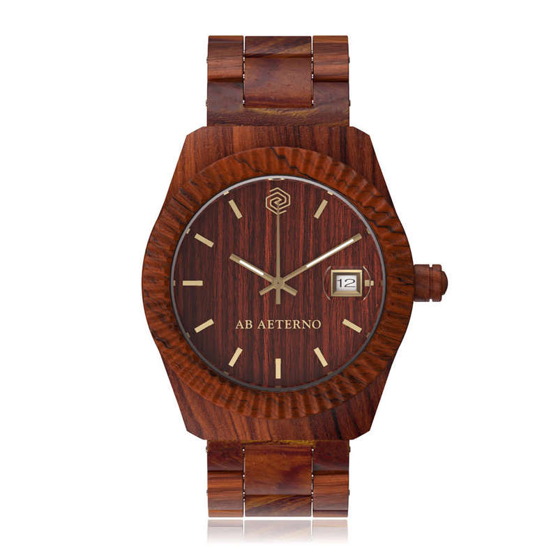 AB AETERNO Mens  Swiss movement Red Sandalwood watch GENUINE,  NEW