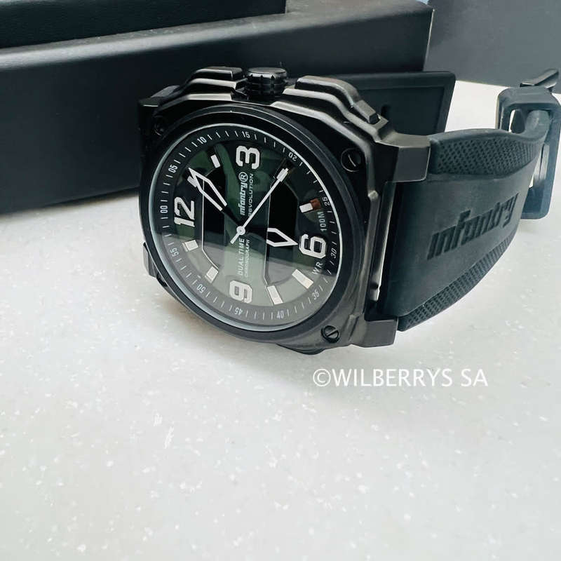 Revolution Men's Desert Eagle 316L Black Dual Time Watch