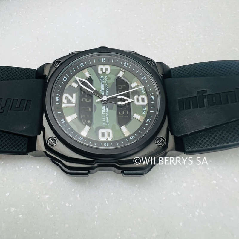 Revolution Men's Desert Eagle 316L Black Dual Time Watch