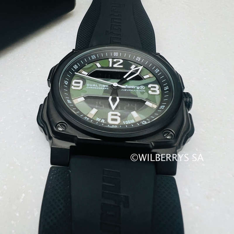 Revolution Men's Desert Eagle 316L Black Dual Time Watch